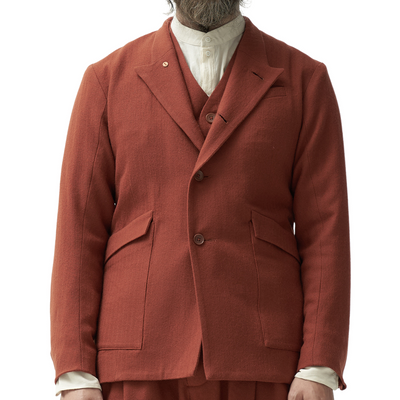 Vintage Lapel Single-breasted Cotton and Linen Blazer
