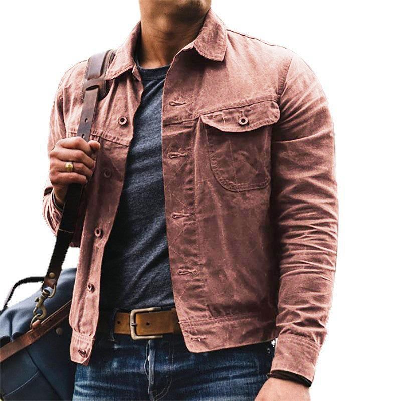Men's Vintage Casual Lapel Long Sleeve Jacket