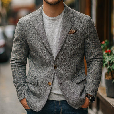 Men's Herringbone Vintage Blazer 19930111X