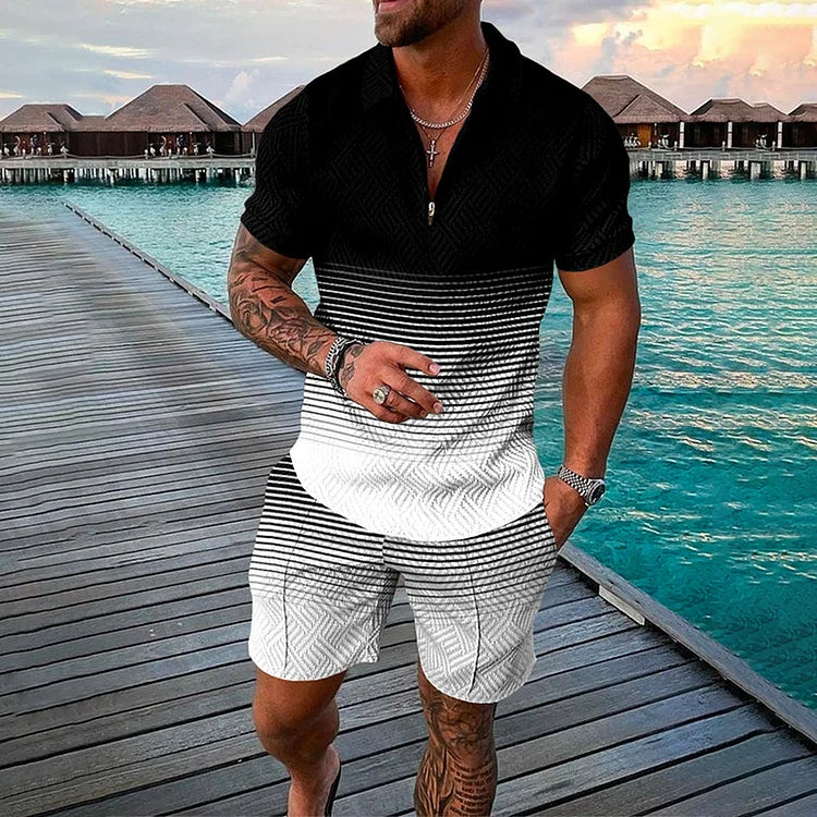 Robert I Polo + shorts set