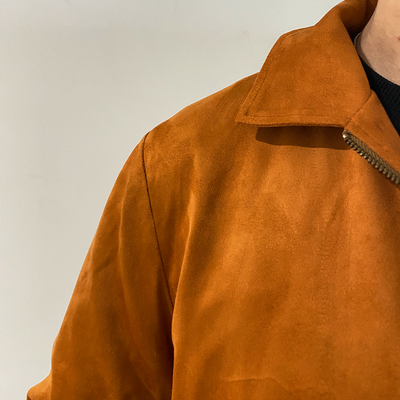Men's Casual Solid Color Lapel Suede Jacket