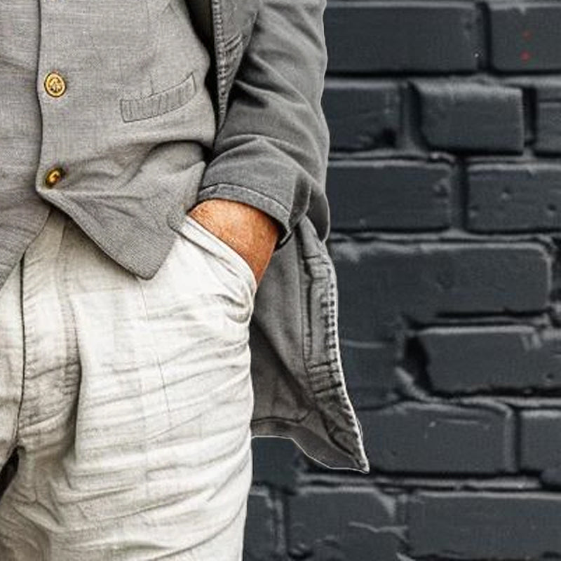 Men's Vintage Canvas Button Casual Jacket