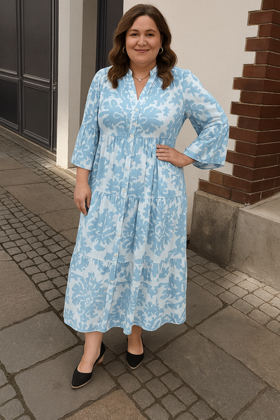 Casual Long Tummy Coverage Dress | PEACOCK