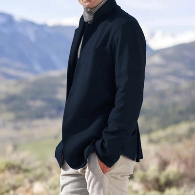 Casual Stand Collar Single Breasted Blazer