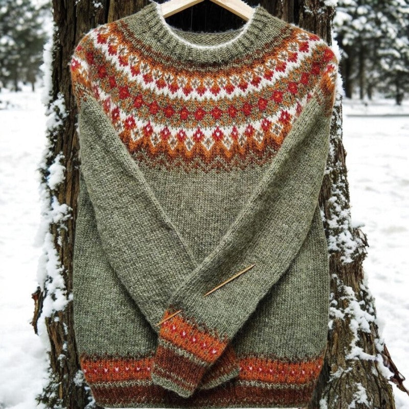 Pamy - Vintage Icelandic Jacquard Knitted