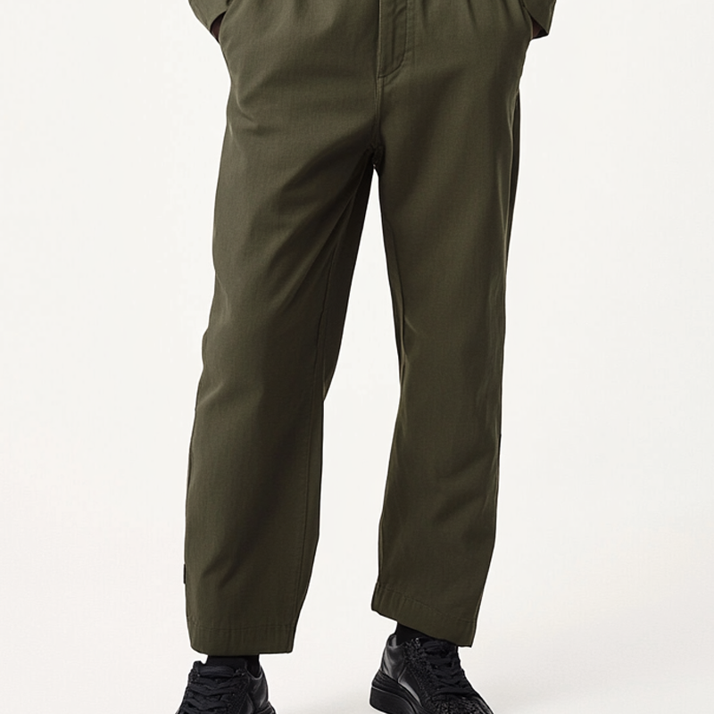 Men's Solid Color Lapel Long Sleeve Multi-pocket Cargo Jumpsuit 86523872Z