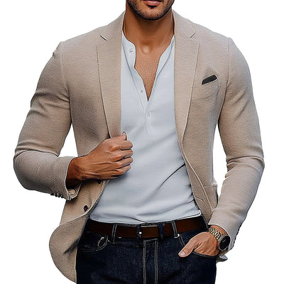Solid Color Casual Button Blazer