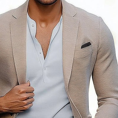 Solid Color Casual Button Blazer