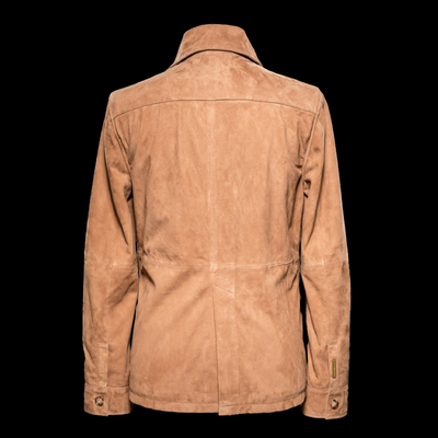 Men's Soft Suede Lapel Multi-pocket Single Breasted Jacket