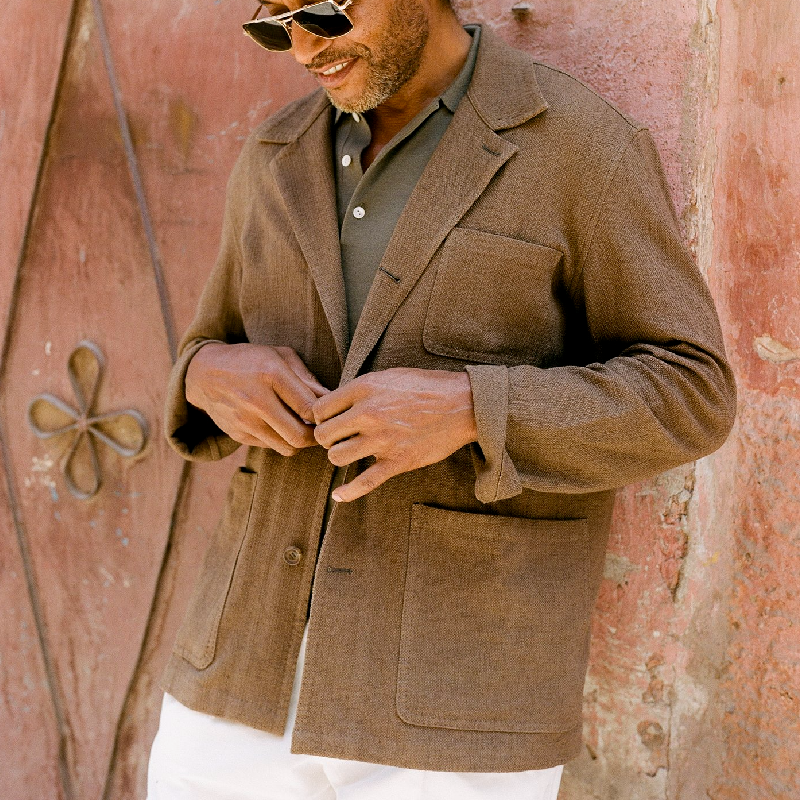 Casual Comfort Linen Lapel Single Breasted Blazer