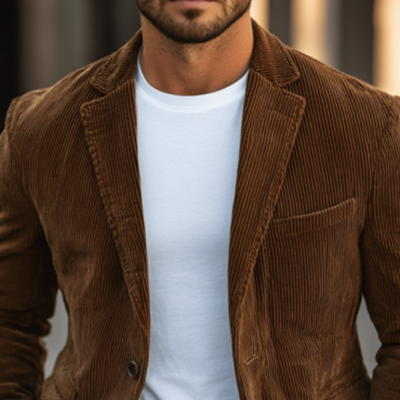 Classic Casual Corduroy Slim Fit Blazer