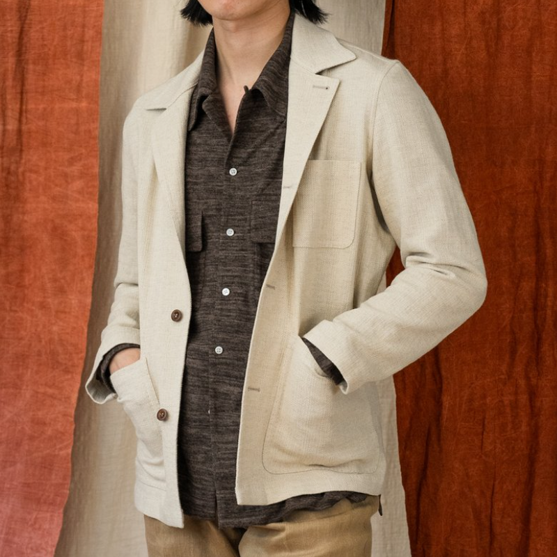 Casual Comfort Linen Lapel Single Breasted Blazer