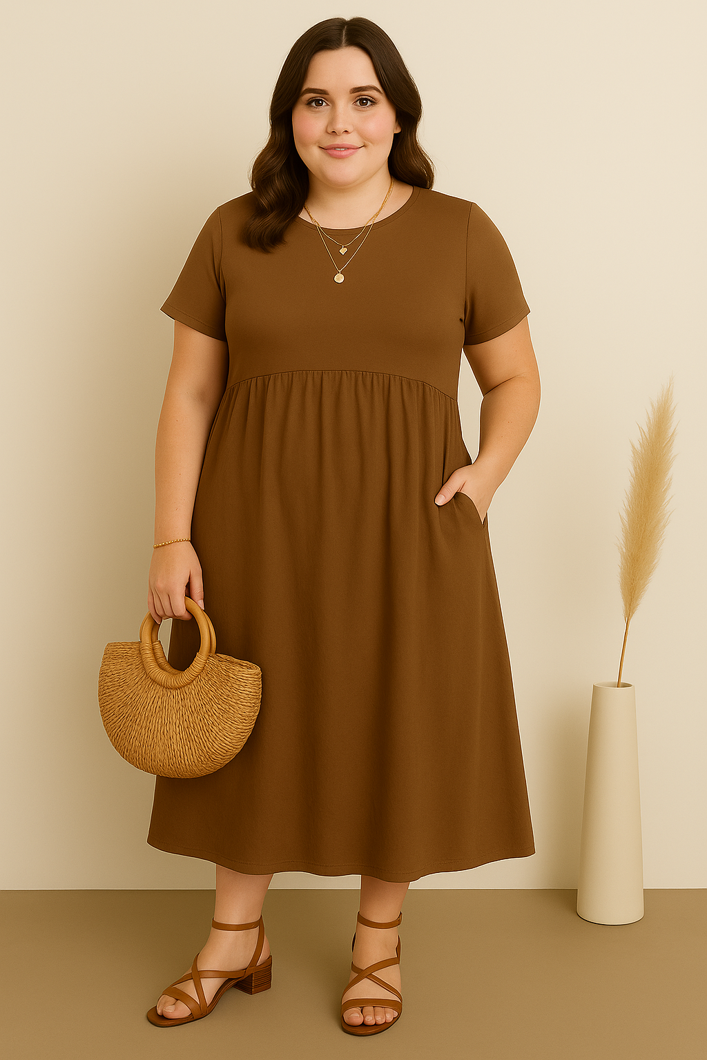 Casual Tummy Covering Dress | AMSTERDAM
