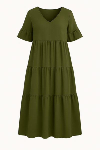 V-neck Tummy Covering Dress | VANCOUVER