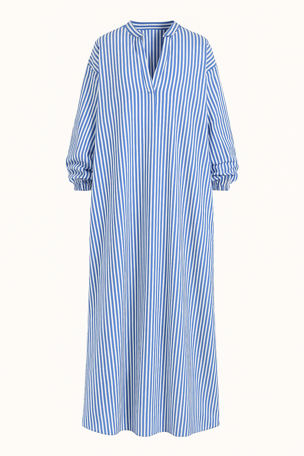 Long Striped Tummy Covering Dress | OKAPI
