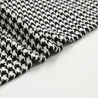 Men's Vintage Houndstooth Lapel Single Breasted Shirt Jacket