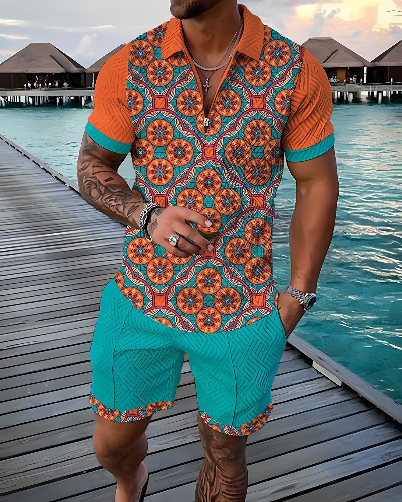 Jones I Polo + shorts set