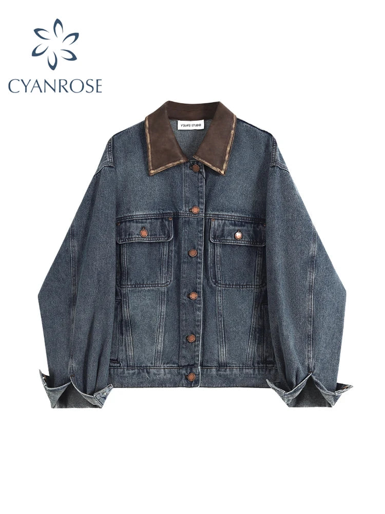 Women Blue Denim Jacket