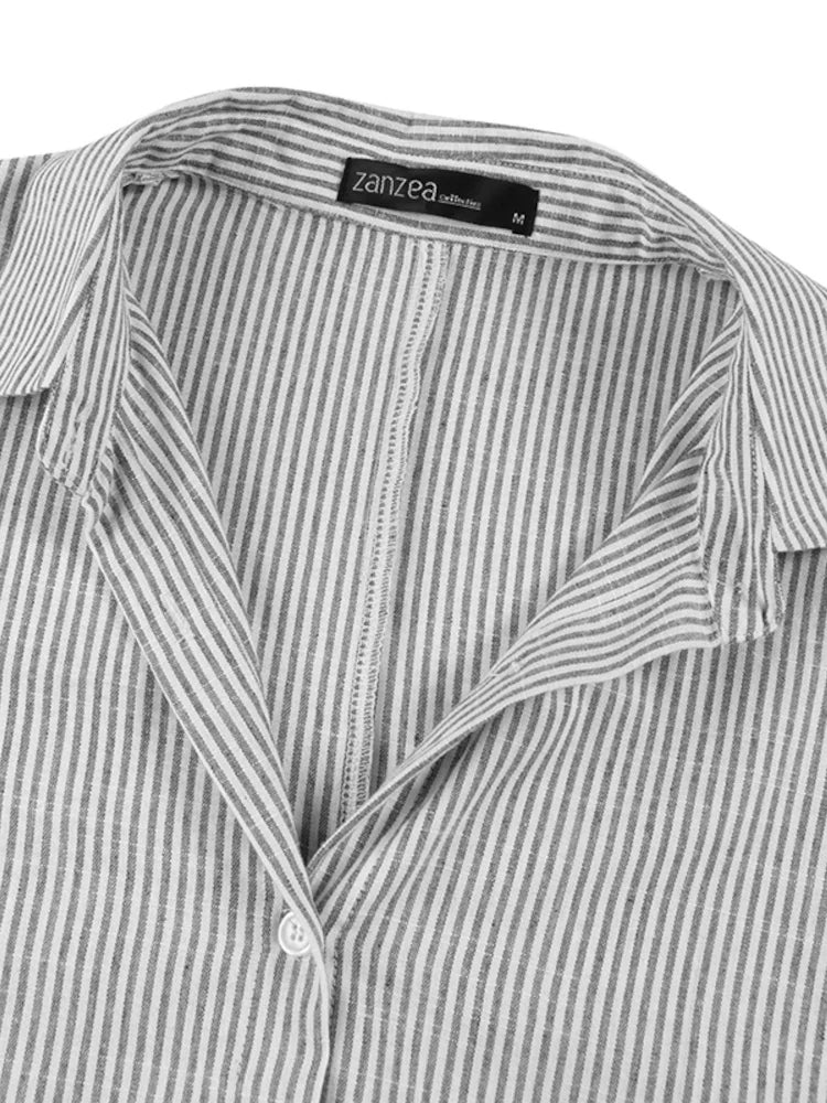 Long Striped Tummy Covering Dress | OKAPI