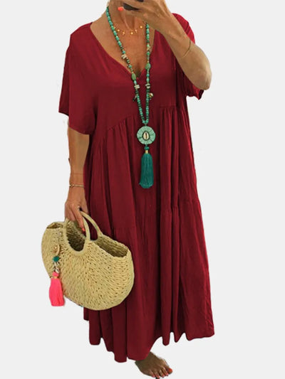 V-Neck Tummy Covering Dress | ROME