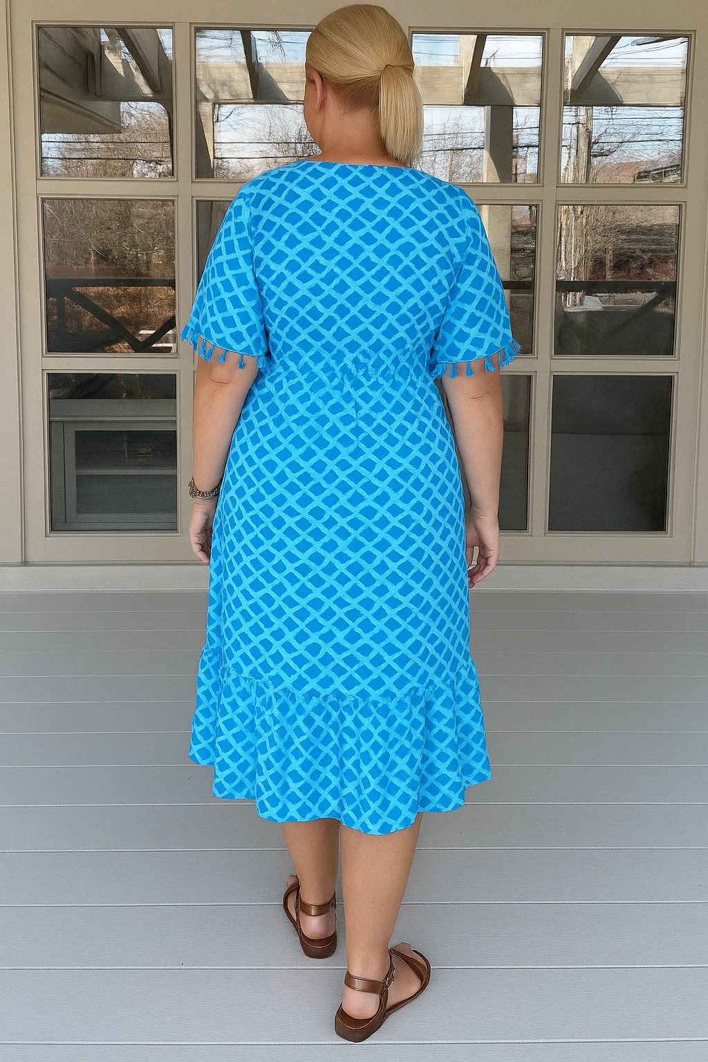 V-Neck Tummy Covering Dress | MACAW