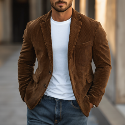 Classic Casual Corduroy Slim Fit Blazer