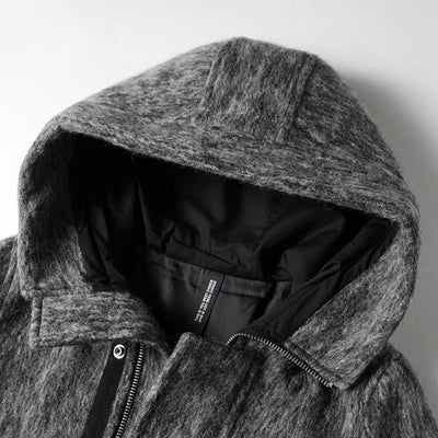 HOODED WOOL COAT