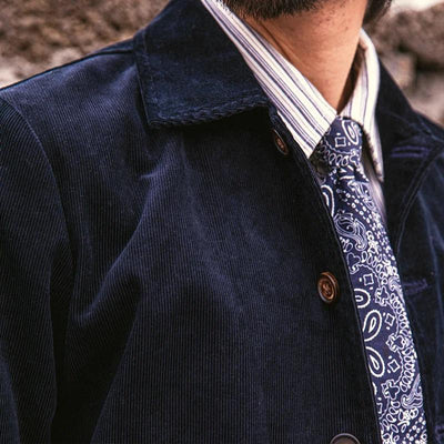 Men's Retro Corduroy Lapel Single Breasted Casual Jacket
