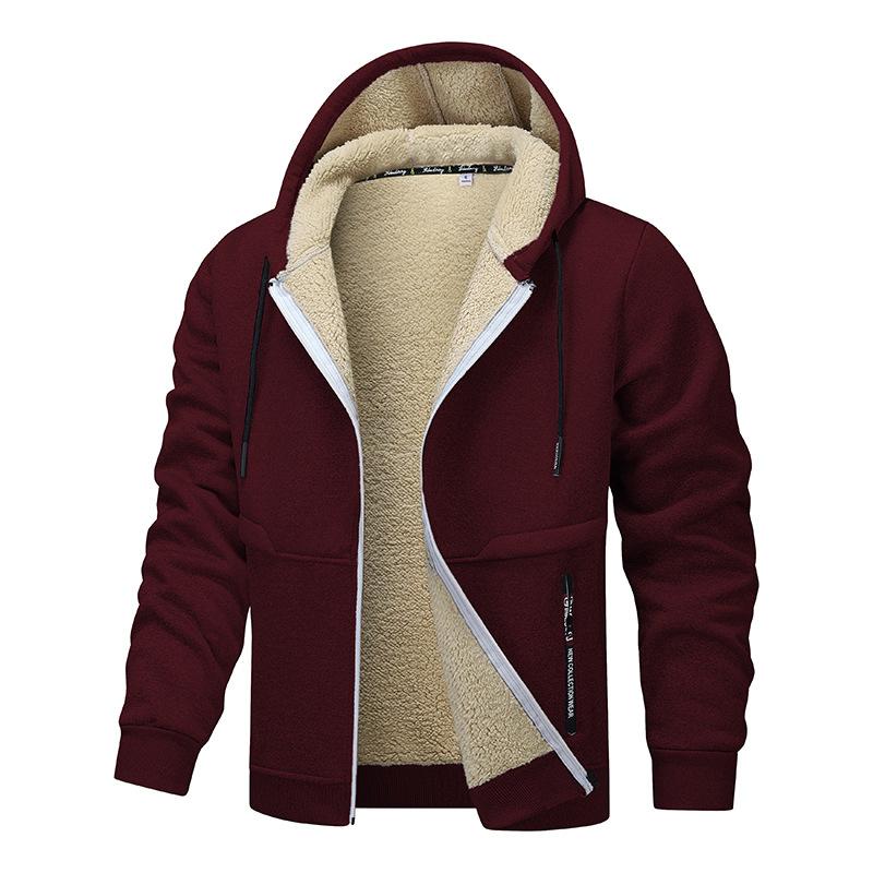 Men's Sherpa Thickened Hooded Jacket