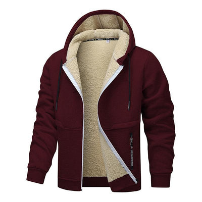 Men's Sherpa Thickened Hooded Jacket