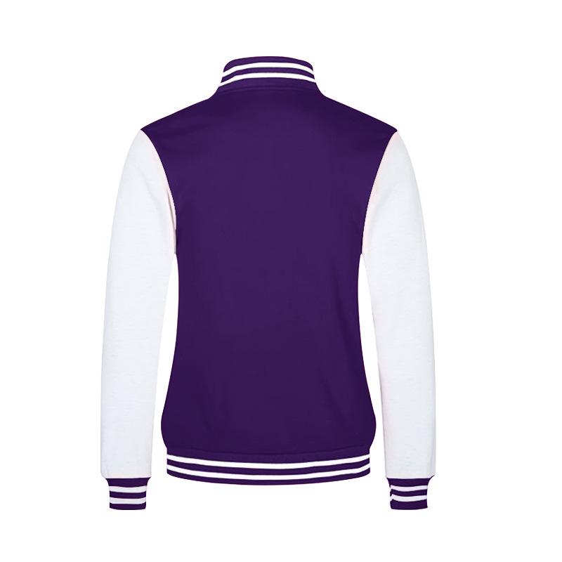 Men's Color Block Stand Collar Single Breasted Baseball Jacket