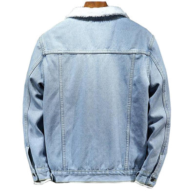 Men's Denim Loose Casual Lapel Jacket