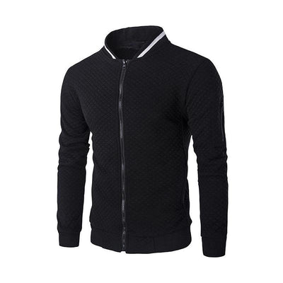 Men's Classic Casual Plaid Sports Zipper Multi-Pocket Jacket