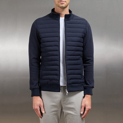 Men's Solid Color Stand Collar Short Thin Down Jacket