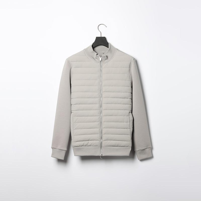 Men's Solid Color Stand Collar Short Thin Down Jacket