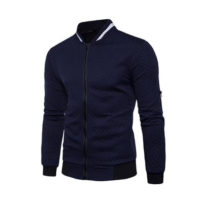 Men's Classic Casual Plaid Sports Zipper Multi-Pocket Jacket