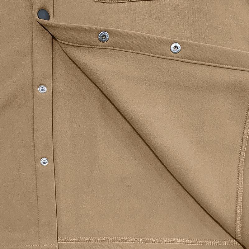 Men's Solid Color Plush Lapel Chest Pocket Single Breasted Jacket