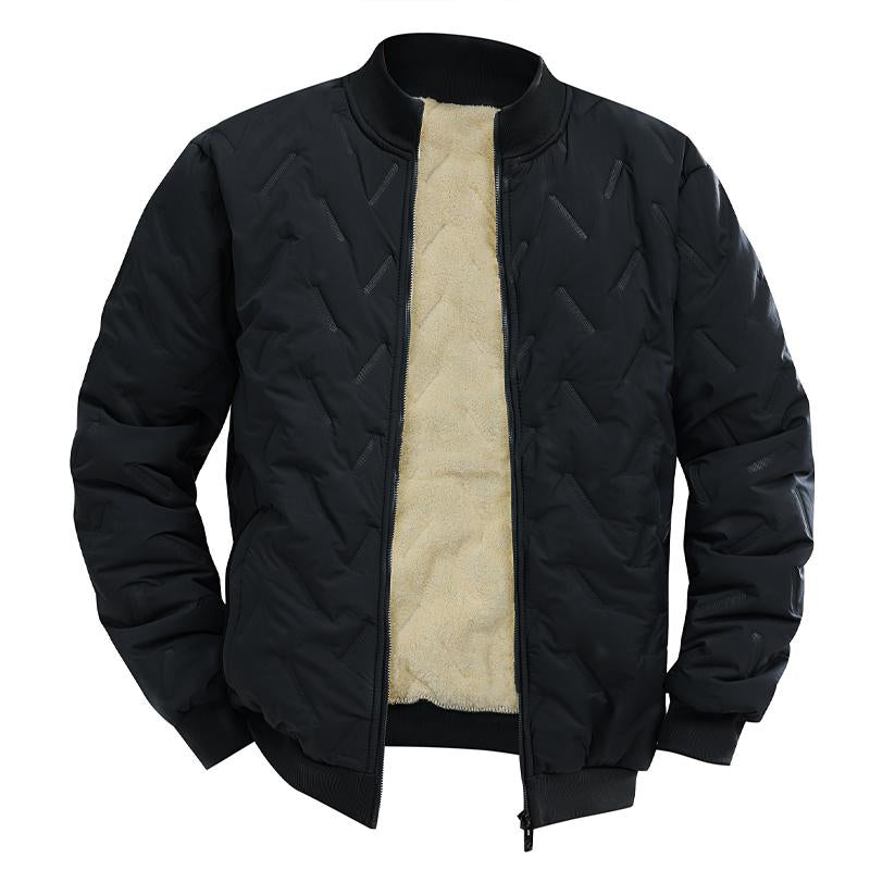 Men's Fleece Thickened Stand Collar Jacket