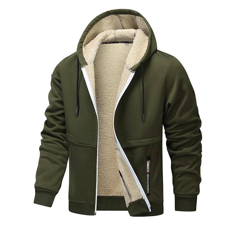 Men's Sherpa Thickened Hooded Jacket