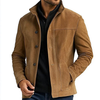 Men's Vintage Suede Single Breasted Jacket
