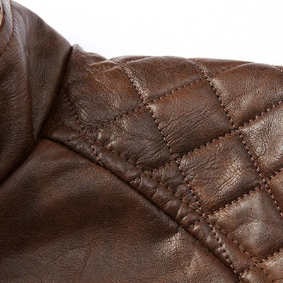 Men's American Retro Leather Motorcycle Jacket