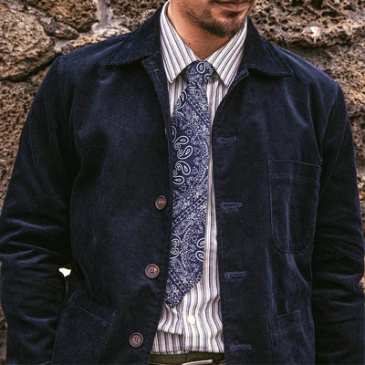 Men's Retro Corduroy Lapel Single Breasted Casual Jacket