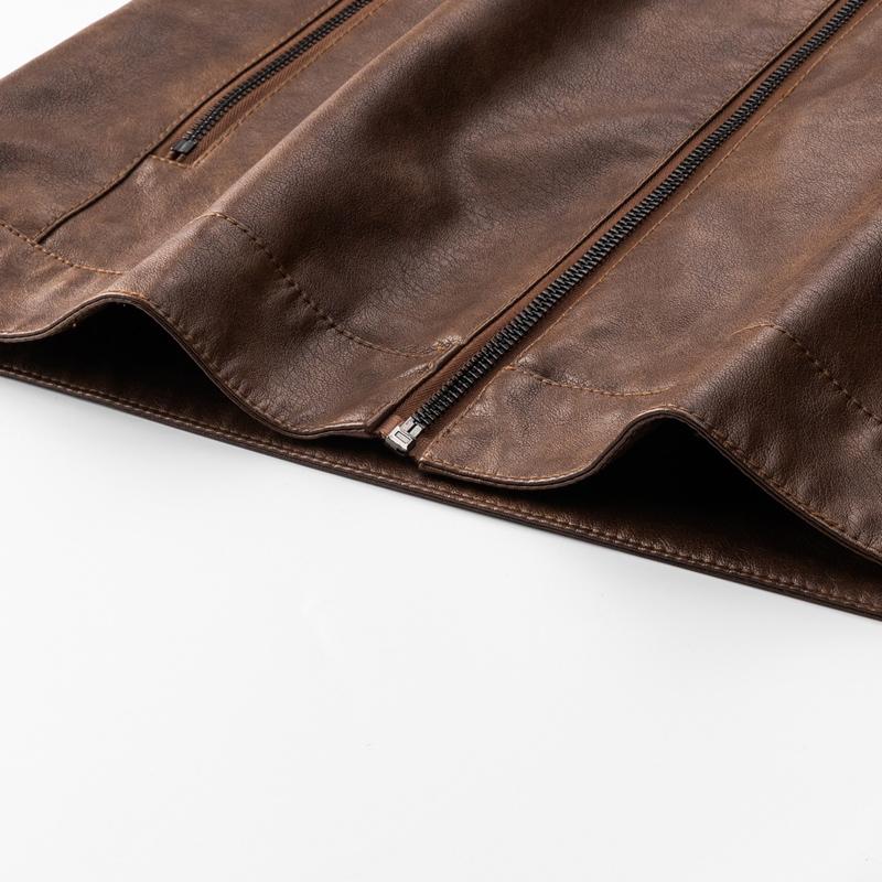 Men's Vintage Plush Leather Jacket