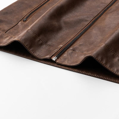 Men's Vintage Plush Leather Jacket