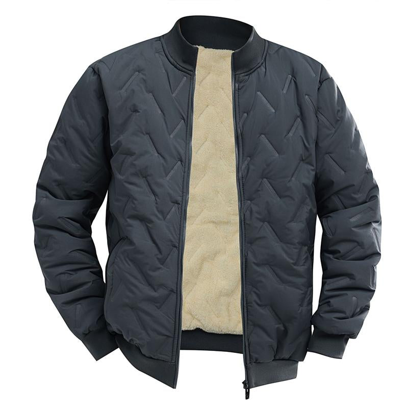 Men's Fleece Thickened Stand Collar Jacket