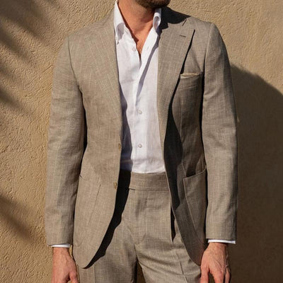 Retro Vertical Stripe Two-Button Blazer