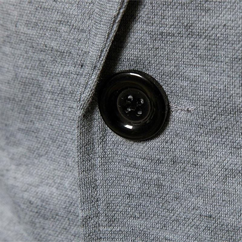 Solid Color Casual Button Blazer