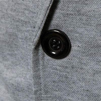 Solid Color Casual Button Blazer