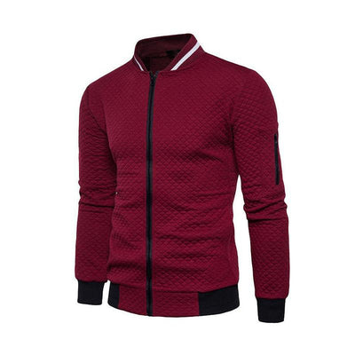 Men's Classic Casual Plaid Sports Zipper Multi-Pocket Jacket