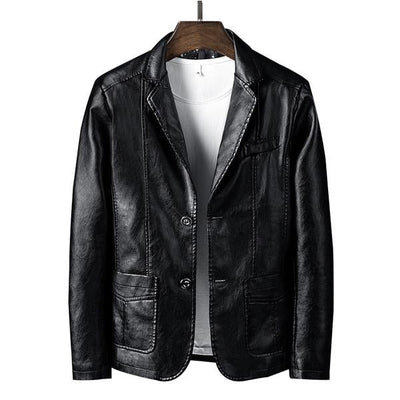 Vintage Motorcycle Leather Blazer